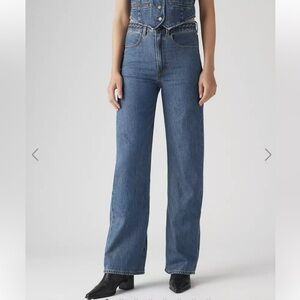 NWT Levi’s RIBCAGE WIDE LEG BRAIDED WOMEN'S JEANS. NEW
